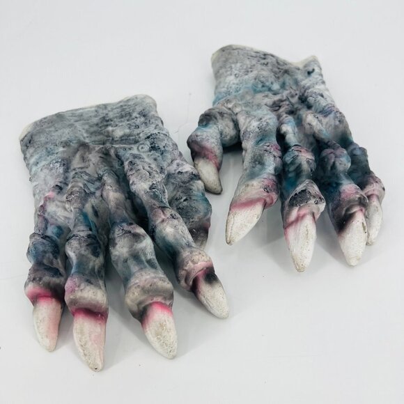 Vintage The Paper Magic Group Rubber Gnarled‎ Hands Gloves Costume Halloween - Picture 1 of 6